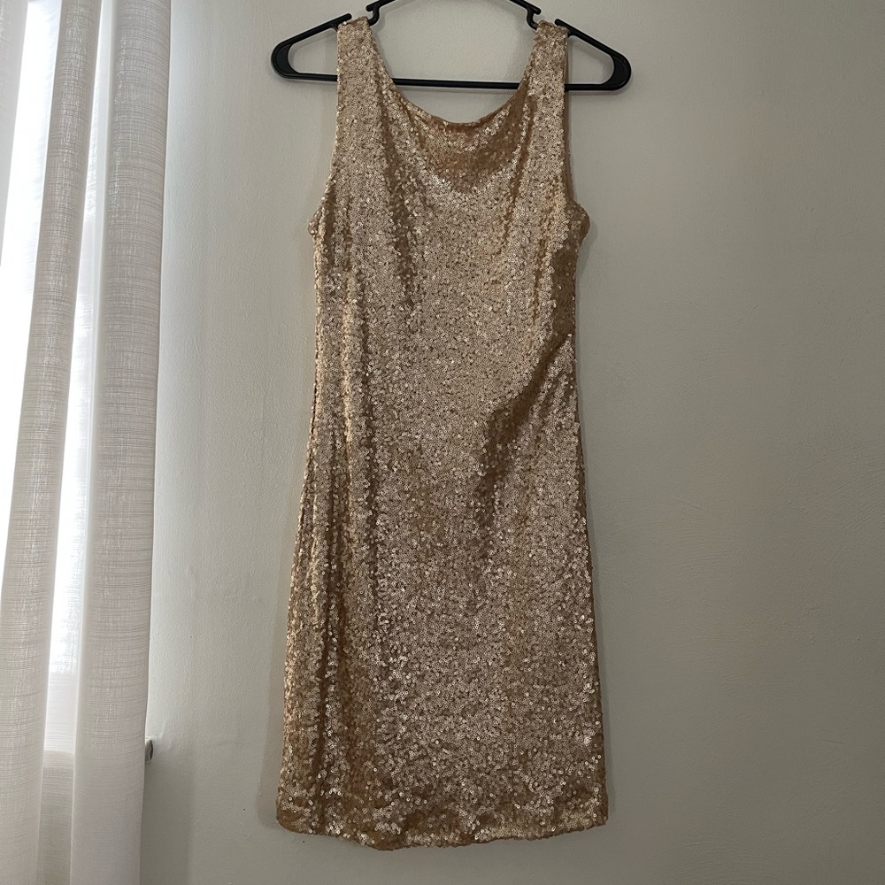 Gold sequin dress size M